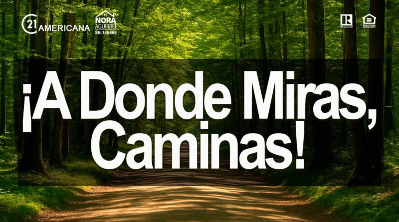 a donde miras caminas
