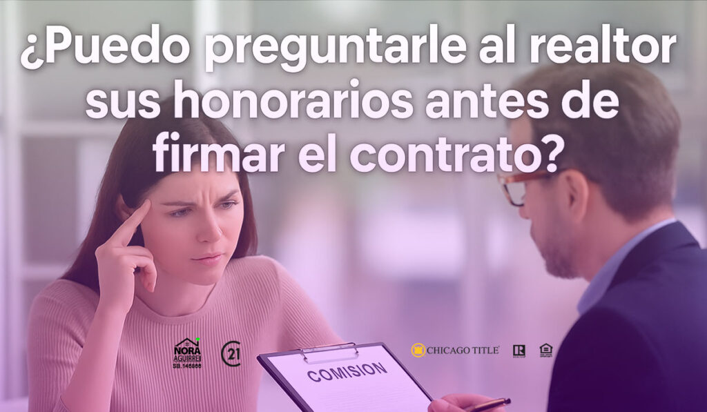 preguntar honorarios del realtor