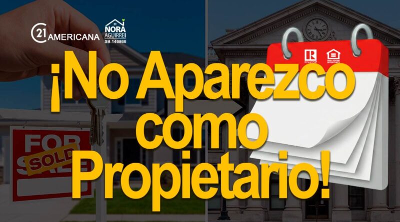 registros del condado no aparezco como propietario
