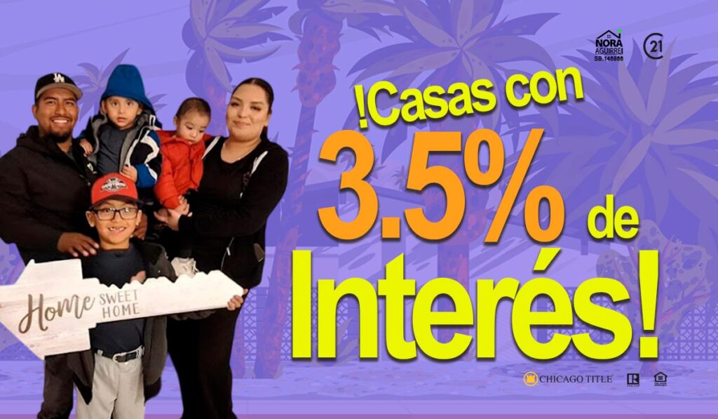 casas con interés del 3.5%